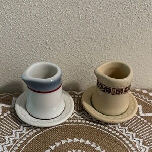 Syracuse China Econo-Rim Ceramic Cream and butter pat sets railroad/hotel ware